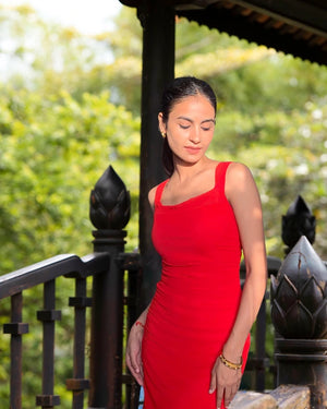 Vest Mesh Slim Dress